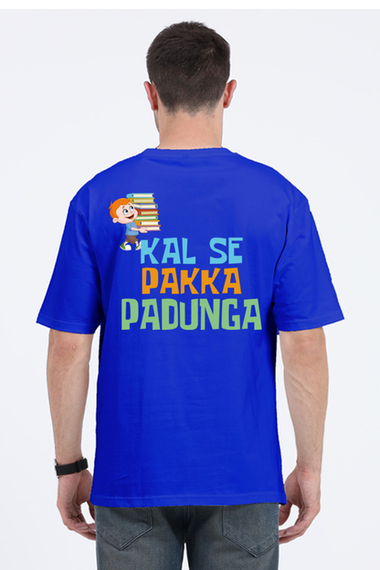 Kal Se Pakka Padunga Unisex Oversized T-shirt - Royal Blue / S