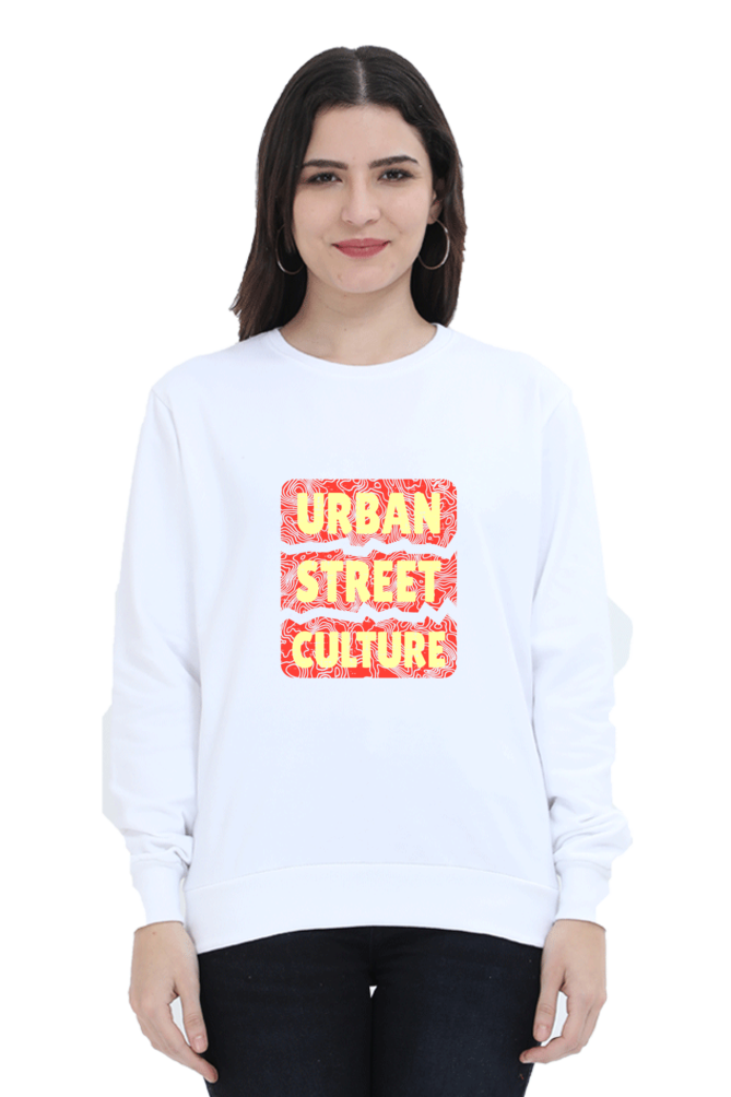 Urban Street Culture Unisex Sweatshirt - White / S