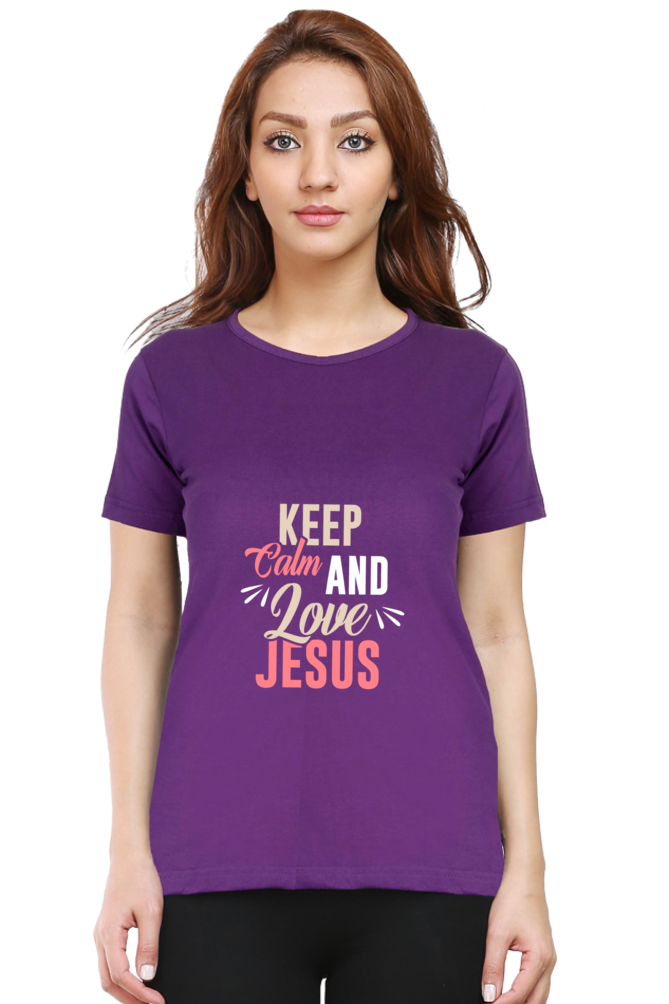 Keep Calm And Love Jesus Women's T-shirt