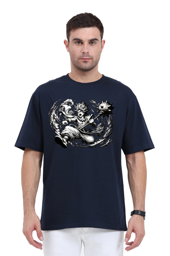 Hanuman Series 18 Unisex Oversized T-shirt - Navy Blue / S