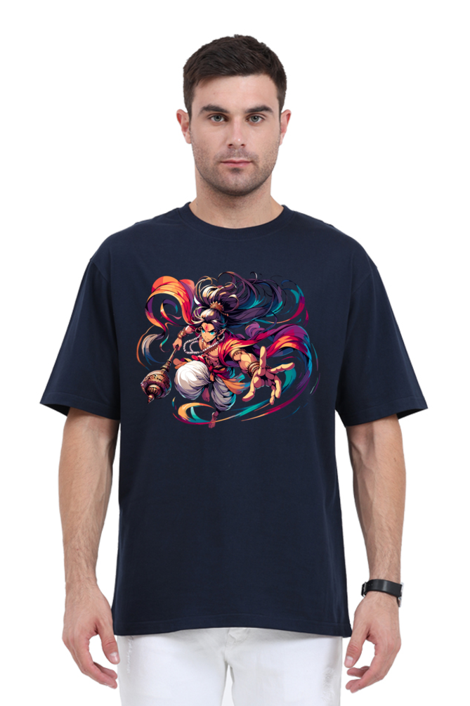 Hanuman Series 17 Unisex Oversized T-shirt - Navy Blue / S