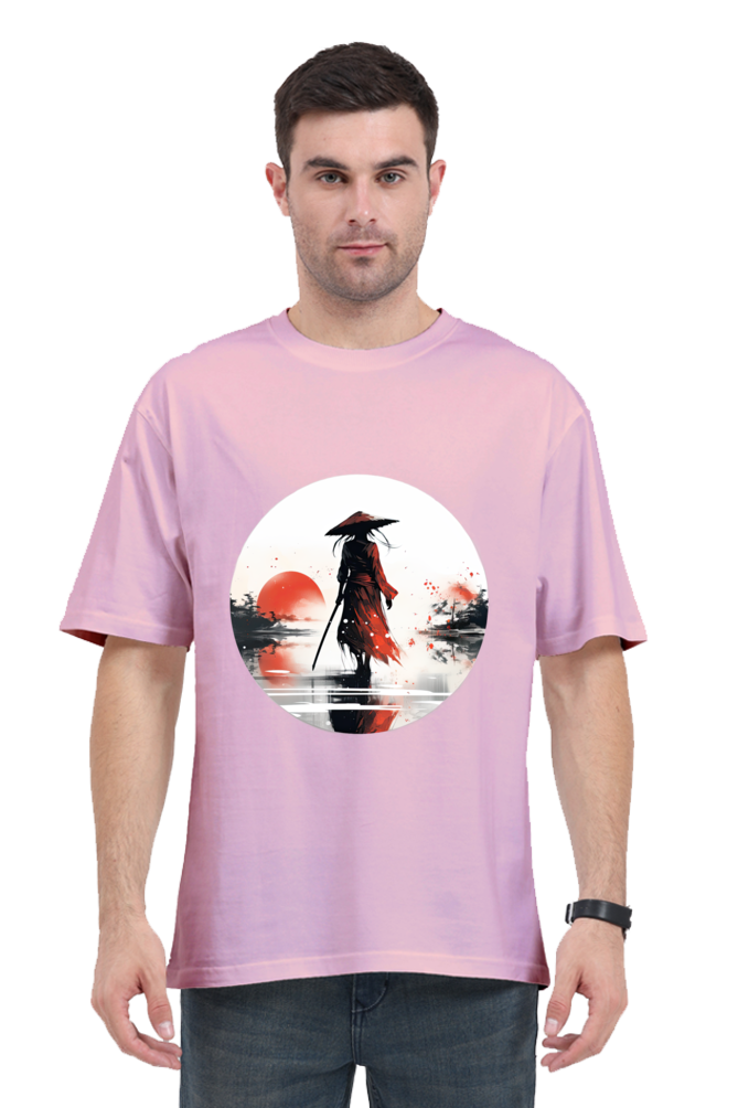 Samurai Series 5 Unisex Oversized T-shirt - Light Baby Pink / S