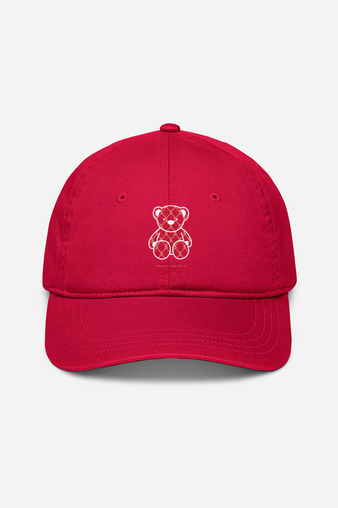 Sitting Teddy Baseball Cap - Red / Standard