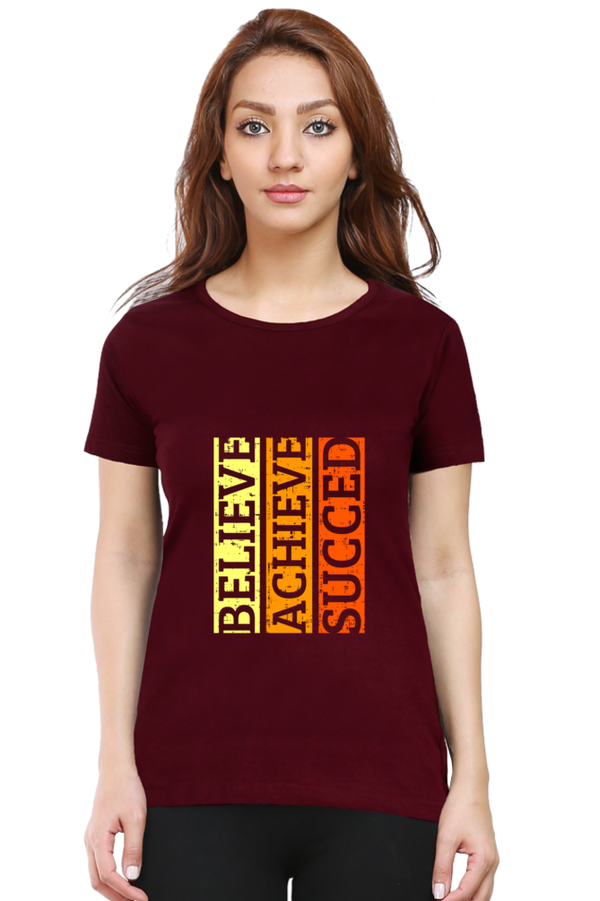 best t shirts for women maroon color