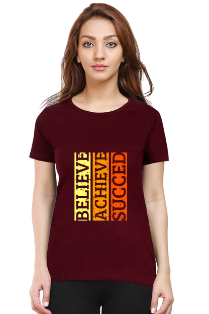 best t shirts for women maroon color