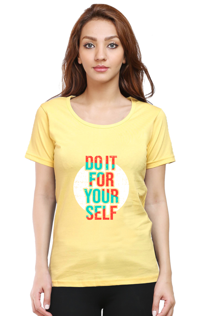 Do It For Yourself Women’s T-Shirt - Yellow / XL