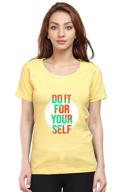 Do It For Yourself Women’s T-Shirt - Yellow / XL