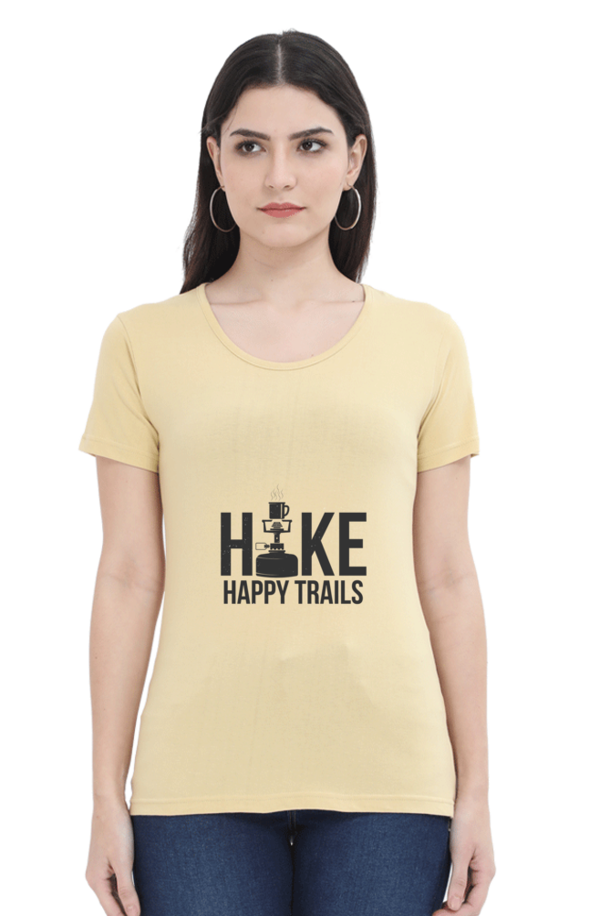 Hike Happy Trails Women’s T-Shirt - Beige / L