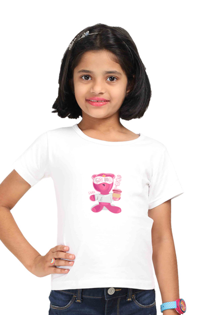 cotton t shirts for kids printed white