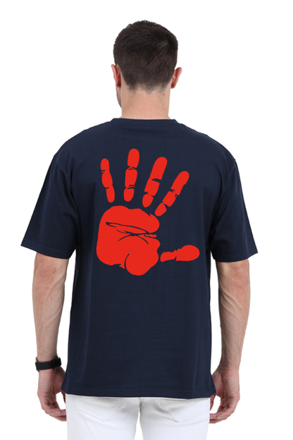 Hand Print Unisex Oversized T-Shirt