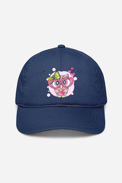 Cute owl Unisex Baseball Cap - Navy Blue / Standard