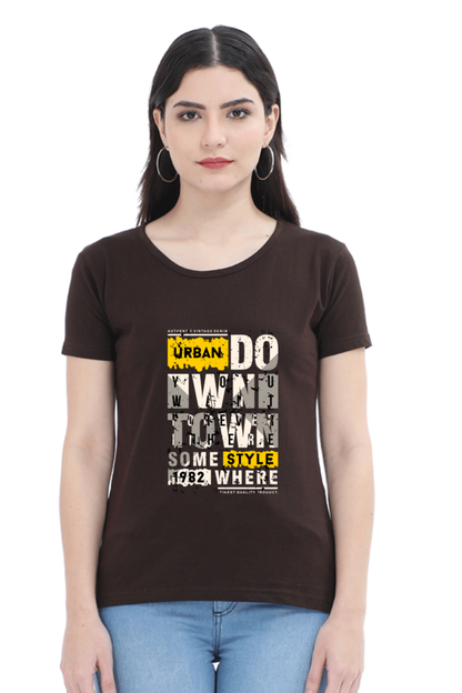 Urban Style Women’s T-shirt - Coffee Brown / S