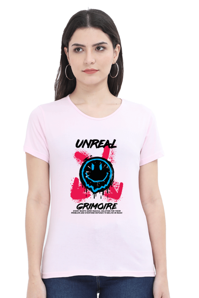 Unreal Grimoire Women’s T-shirt - Light Baby Pink / S