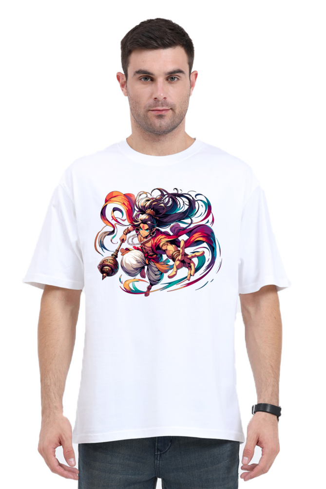 Hanuman Series 17 Unisex Oversized T-shirt - White / S