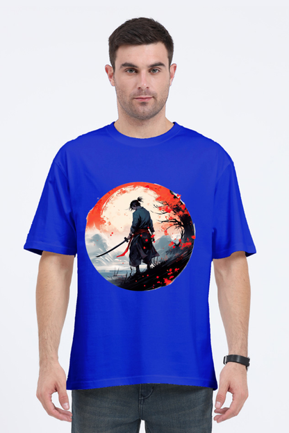 Samurai Series 1 Unisex Oversized T-shirt - Royal Blue / L