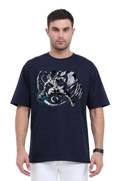 Hanuman Series 19 Unisex Oversized T-shirt - Navy Blue / S