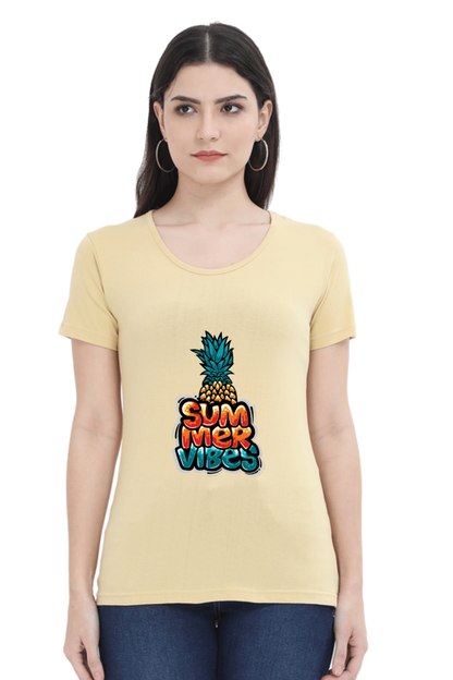 Summer Vibes Women’s T-shirt - Beige / XL