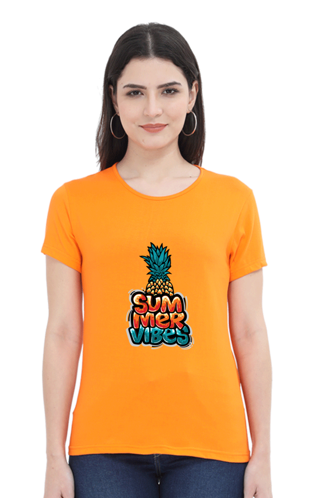 Summer Vibes Women’s T-shirt - Orange / XL