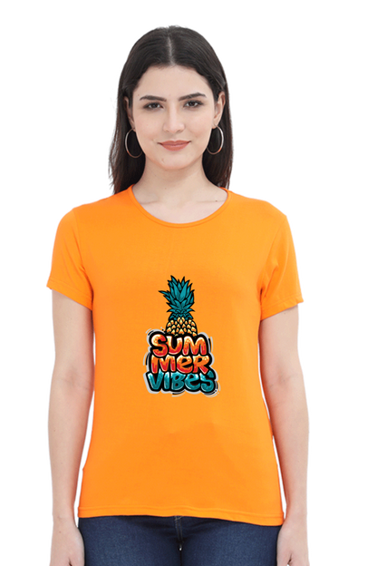 Summer Vibes Women’s T-shirt - Orange / XL