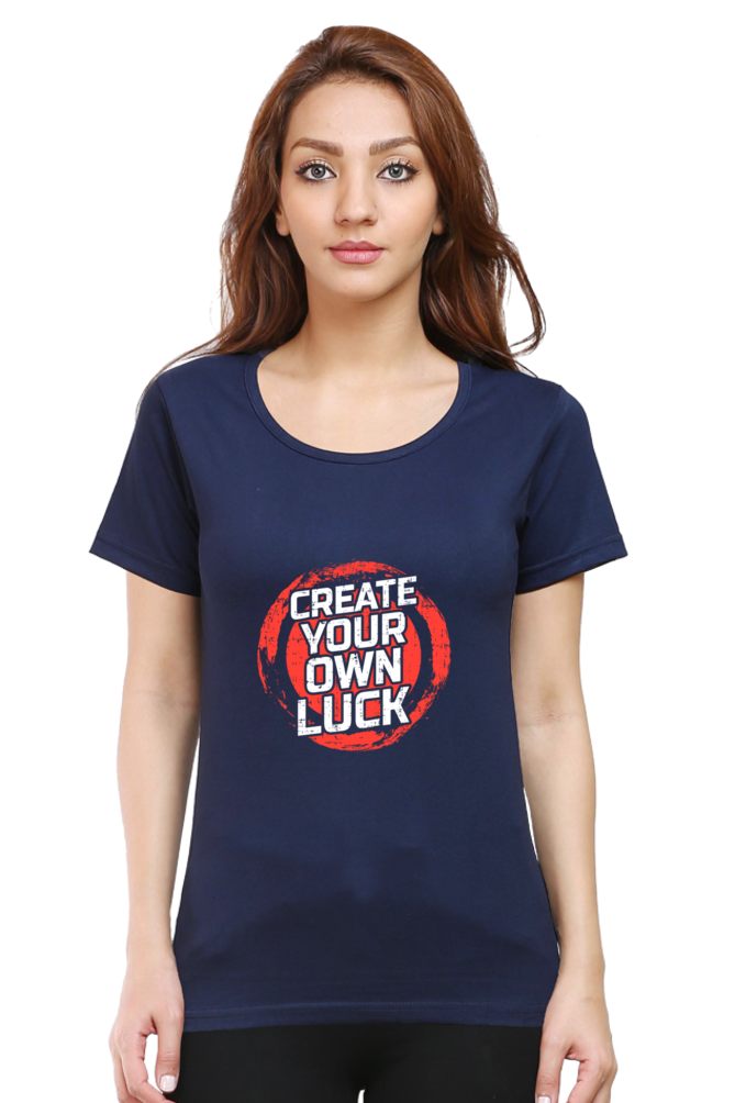 Create Your Own Luck Women’s T-Shirt - Navy Blue / S