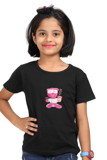 cotton t shirts for kids printed black