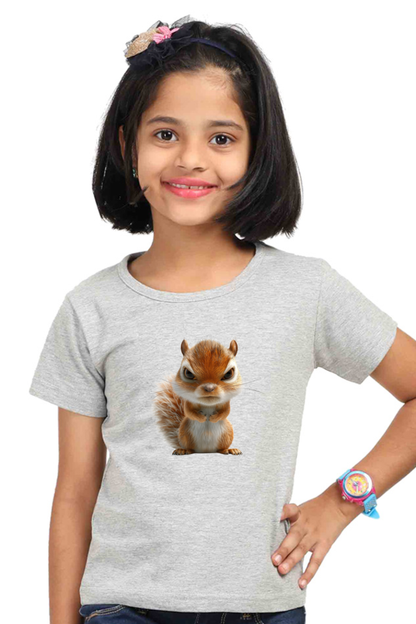 Grumpy Squirrel Girls T-shirt