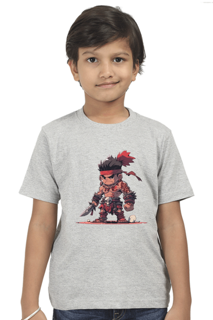 Tribal Child Boys T-Shirt - Grey Melange / 5Yrs