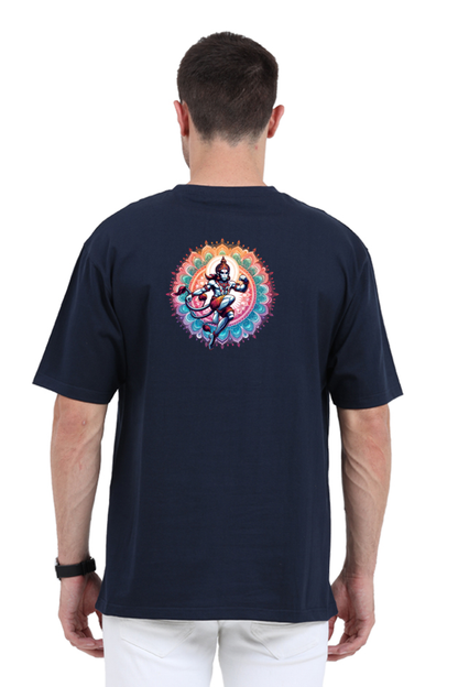 Hanuman Series 27 Unisex Oversized T-shirt - Navy Blue / XXL