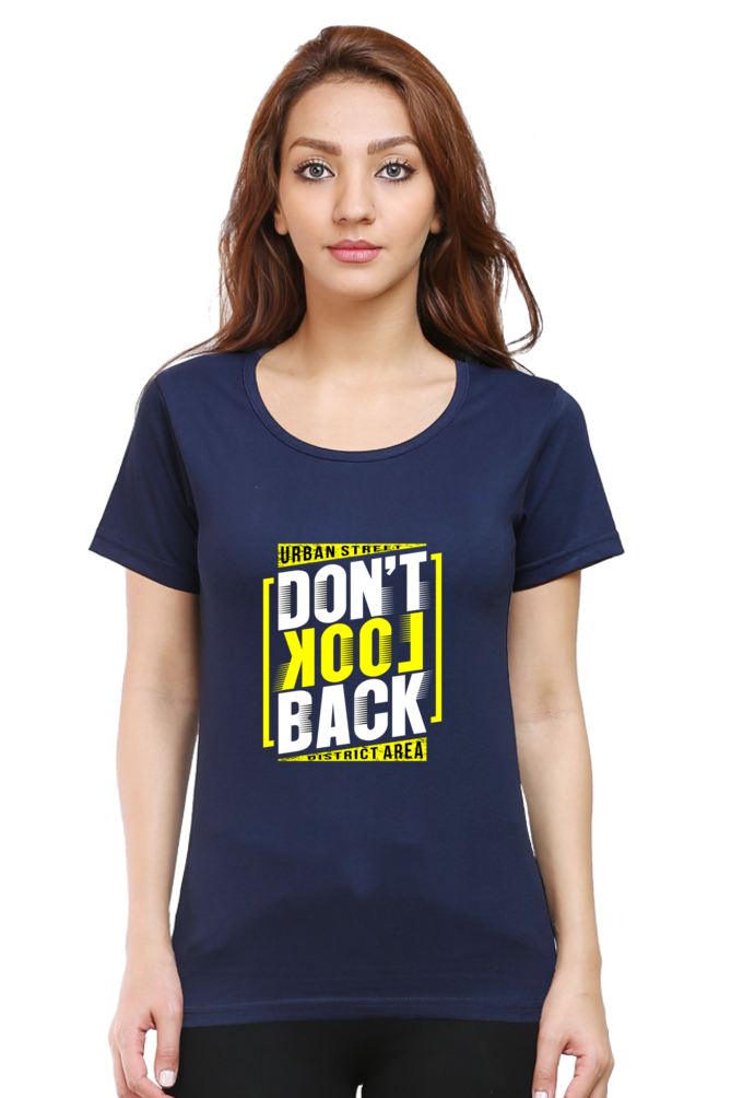 Don’t Look Back Women’s T-Shirt - Navy Blue / S