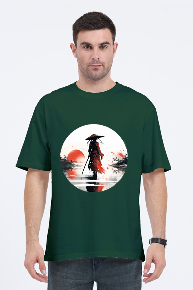 Samurai Series 5 Unisex Oversized T-shirt - Bottle Green / S