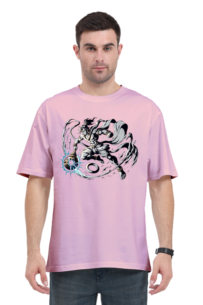 Hanuman Series 19 Unisex Oversized T-shirt - Light Baby Pink / S