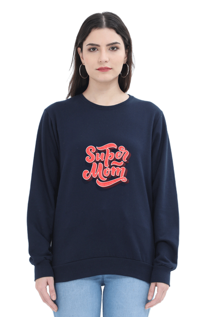 Super Mom Unisex Sweatshirt - Navy Blue / S