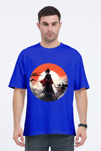 Samurai Series 2 Unisex Oversized T-shirt - Royal Blue / XXL