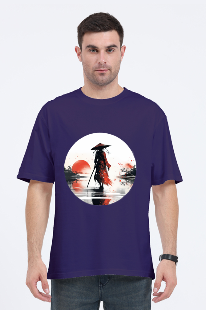 Samurai Series 5 Unisex Oversized T-shirt - Purple / S