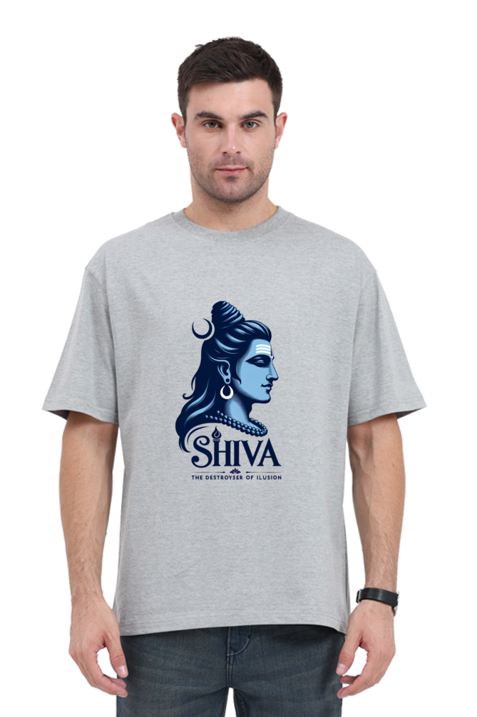 Shiva Series 28 Unisex Oversized T-shirt - Grey Melange / S