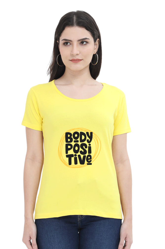 cotton t shirt for women half sleeves yellow