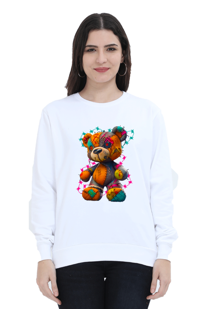 Voodoo Teddy Unisex Sweatshirt - White / S