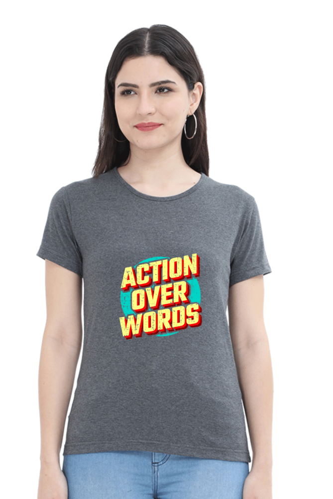 printed t shirts for women graphic grey color