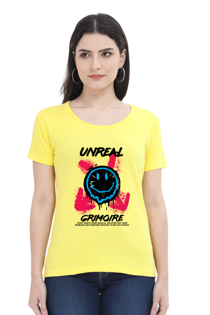 Unreal Grimoire Women’s T-shirt - New Yellow / S