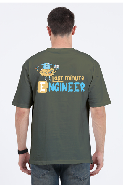 Last Minute Engineer Unisex Oversized T-shirt - Olive Green / S