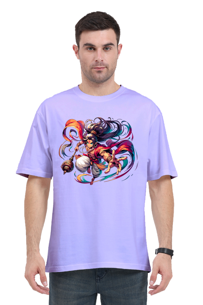 Hanuman Series 17 Unisex Oversized T-shirt - Lavender / S