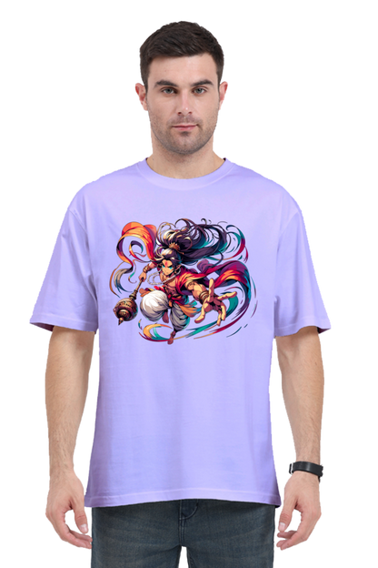 Hanuman Series 17 Unisex Oversized T-shirt - Lavender / S