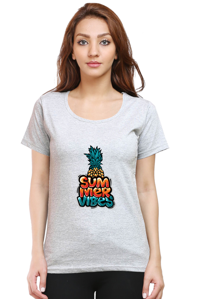 Summer Vibes Women’s T-shirt - Grey Melange / XXL