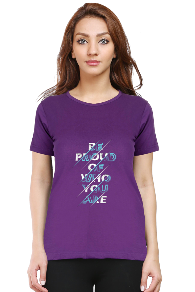 tshirt for women front print purple