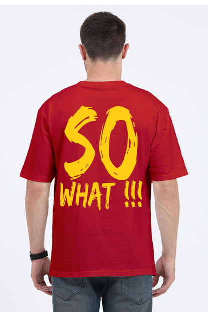 So What (Back) Unisex Oversized T-shirt - Red / S