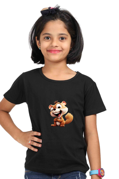 Happy Squirrel Girls T-shirt