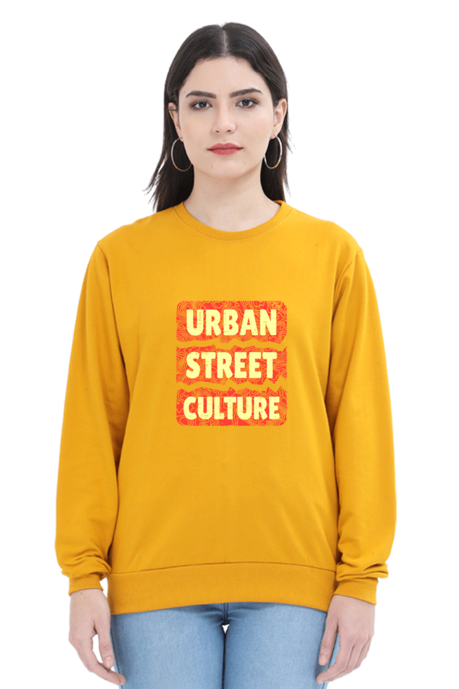 Urban Street Culture Unisex Sweatshirt - Mustard Yellow / S