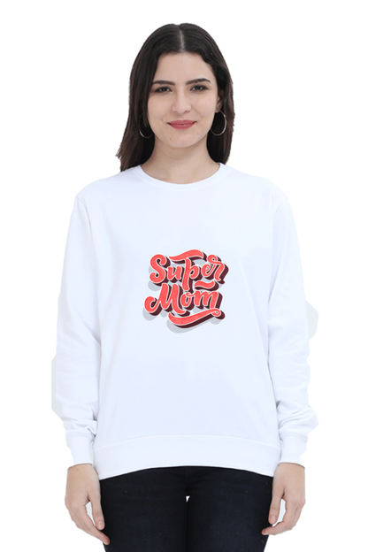 Super Mom Unisex Sweatshirt - White / XXL