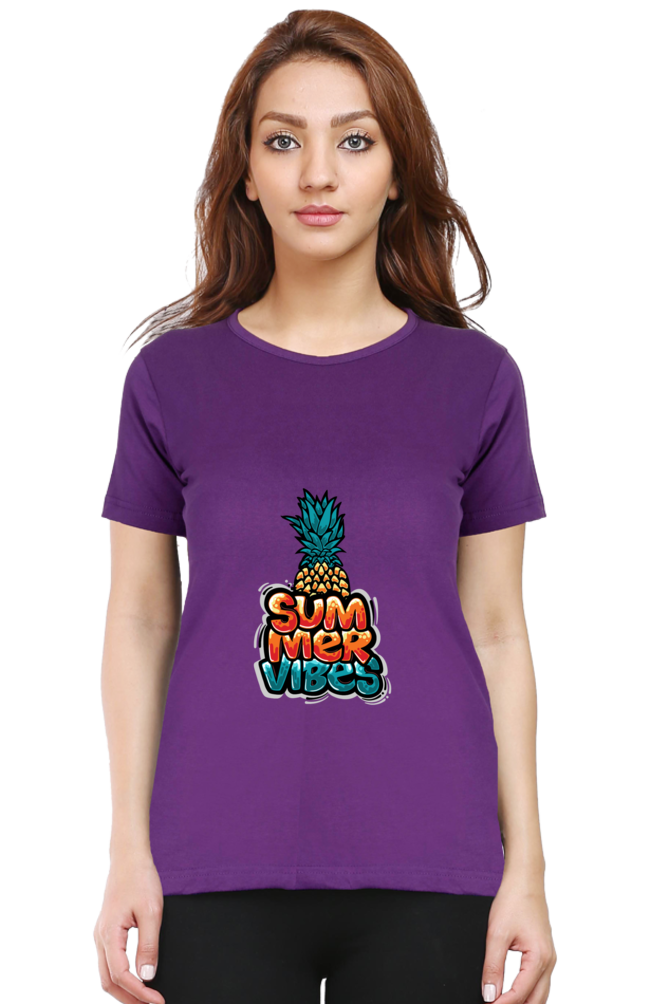 Summer Vibes Women’s T-shirt - Purple / XXL