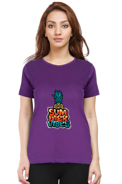 Summer Vibes Women’s T-shirt - Purple / XXL